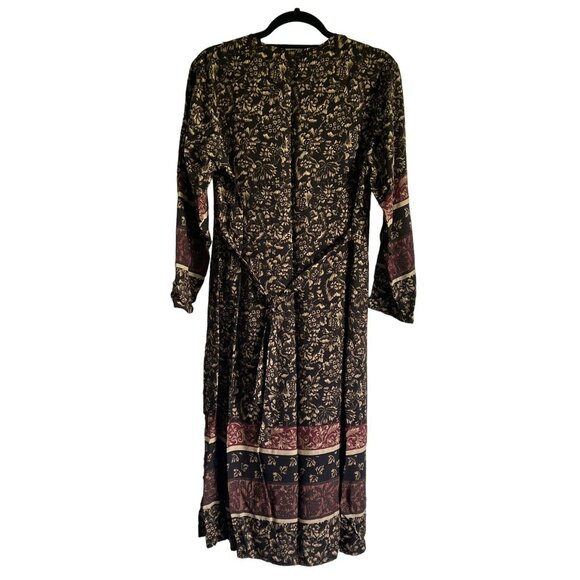 Dodi Fashion Inc. X Large Long Sleeve Rayon Dress Floral Lightweight Multicolor - Picture 7 of 7